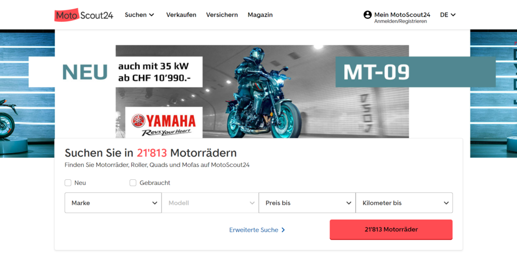 screenshot after the rebranding of motosocut24